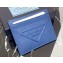Prada Saffiano leather card holder 2MC223 Embossed triangle logo Blue 2023