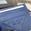 Prada Saffiano leather card holder 2MC223 Embossed triangle logo Blue 2023
