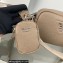 Prada leather shoulder Bag 1BH182 Gray 2023