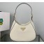 Prada Cleo leather shoulder Bag 1BC179 White 2023