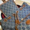 Gucci Backpack bag with Interlocking G 674147 Denim Blue 2023