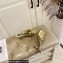 Moschino Heel 6.5cm Metal Logo foiled calfskin sandals Gold 2023