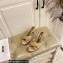 Moschino Heel 6.5cm Metal Logo foiled calfskin sandals Beige 2023