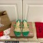 Christian Louboutin Just Queenie crystal-embellished PVC Sandals Green 2023