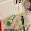 Christian Louboutin Just Queenie crystal-embellished PVC Sandals Green 2023