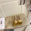 Moschino Metal Logo flat sandals Gold 2023