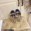 Moschino Metal Logo flat sandals Blue 2023