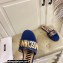 Moschino Metal Logo flat sandals Blue 2023