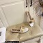 Moschino Metal Logo flat sandals White 2023