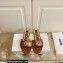 Moschino Metal Logo flat sandals Brown 2023