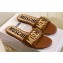 Moschino Metal Logo flat sandals Brown 2023