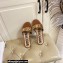 Moschino Metal Logo flat sandals Brown 2023