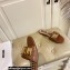 Moschino Metal Logo flat sandals Brown 2023