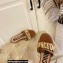 Moschino Metal Logo flat sandals Brown 2023