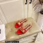 Moschino Metal Logo flat sandals Red 2023
