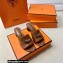 Hermes Original calfskin Gigi 50 sandals Brown with Kelly buckle