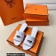 Hermes Original calfskin Gigi 50 sandals White with Kelly buckle