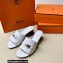 Hermes Original calfskin Gigi 50 sandals White with Kelly buckle
