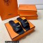 Hermes Original calfskin Giulia sandals Black with Kelly buckle