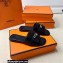 Hermes Original calfskin Giulia sandals Black with Kelly buckle