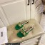Moschino Metal Logo flat sandals Green 2023