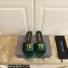 TOM FORD TF crocodile embossed leather slide sandals Green 2023