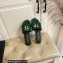 TOM FORD TF crocodile embossed leather slide sandals Green 2023