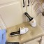 TOM FORD TF crocodile embossed leather slide sandals White 2023