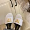 TOM FORD TF crocodile embossed leather slide sandals White 2023