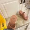 Fendi Leather platform 8.5cm Slides Brown 2023