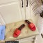 TOM FORD TF crocodile embossed leather slide sandals Red 2023