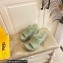 Fendi Leather platform 8.5cm Slides Green 2023