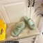 Fendi Leather platform 8.5cm Slides Green 2023