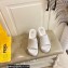 Fendi Leather platform 8.5cm Slides White 2023
