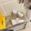 Fendi Leather platform 8.5cm Slides White 2023