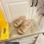 Fendi Leather platform 8.5cm Slides Apricot 2023
