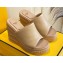 Fendi Leather platform 8.5cm Slides Apricot 2023