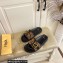 Fendi Feel slides with FF Baguette buckle Black/Brown 2023