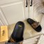 Fendi Feel slides with FF Baguette buckle Black/Brown 2023
