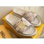 Fendi Feel slides with FF Baguette buckle White 2023