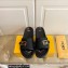 Fendi Feel slides with FF Baguette buckle Black 2023