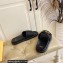 Fendi Feel slides with FF Baguette buckle Black 2023