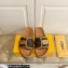 Fendi Feel slides with FF Baguette buckle Brown 2023