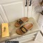 Fendi Feel slides with FF Baguette buckle Brown 2023