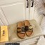 Fendi Feel slides with FF Baguette buckle Brown 2023