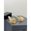 Alexander Wang Heel 8.5cm Lulu Feather Slide Sandals In Satin Apricot 2023