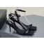 Alexander Wang Heel 7.5cm Julie Sandals Black with Crystal Logo 2023