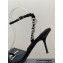 Alexander Wang Heel 7.5cm Julie Sandals Black with Crystal Logo 2023