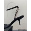 Alexander Wang Heel 4.5cm Julie Sandals Black with Crystal Logo 2023