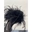 Alexander Wang Heel 8.5cm Lulu Feather Slide Sandals In Satin Black 2023